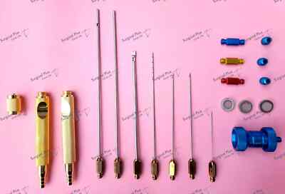 Lipo Luer Lock Kit With Handles Fat Transfer Cosmetic  Plastic Surgery  Suction