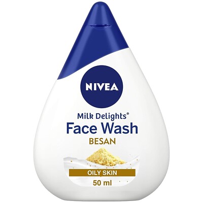 2X Nivea Women Face Wash For Oily Skin, Milk Delights Besan/50ml