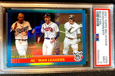 PSA 9 MINT 2021 TOPPS BIG LEAGUE BLUE FOIL SP /25 Freeman BETTS MACHADO G5308