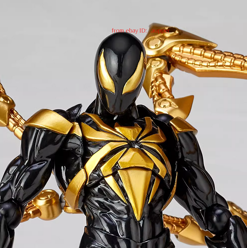 Kaiyodo Revoltech Amazing Yamaguchi Black Iron Spider-Man Comics