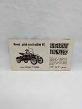 Revell Quick Construction Kit 1910 Model T Ford Highway Pioneers Instructions