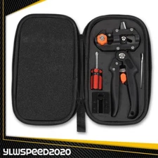 6Pcs Garden Tree Grafting Knife Pruner Shear Snip Scissor Cutting Tool Kit Black