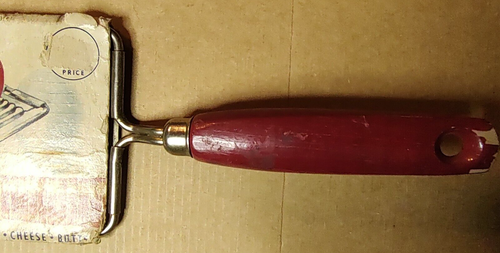 Vintage EKCO Miracle Tomato Slicer Red Wooden Handle Slices Cucumbers Eggs - Picture 3 of 10