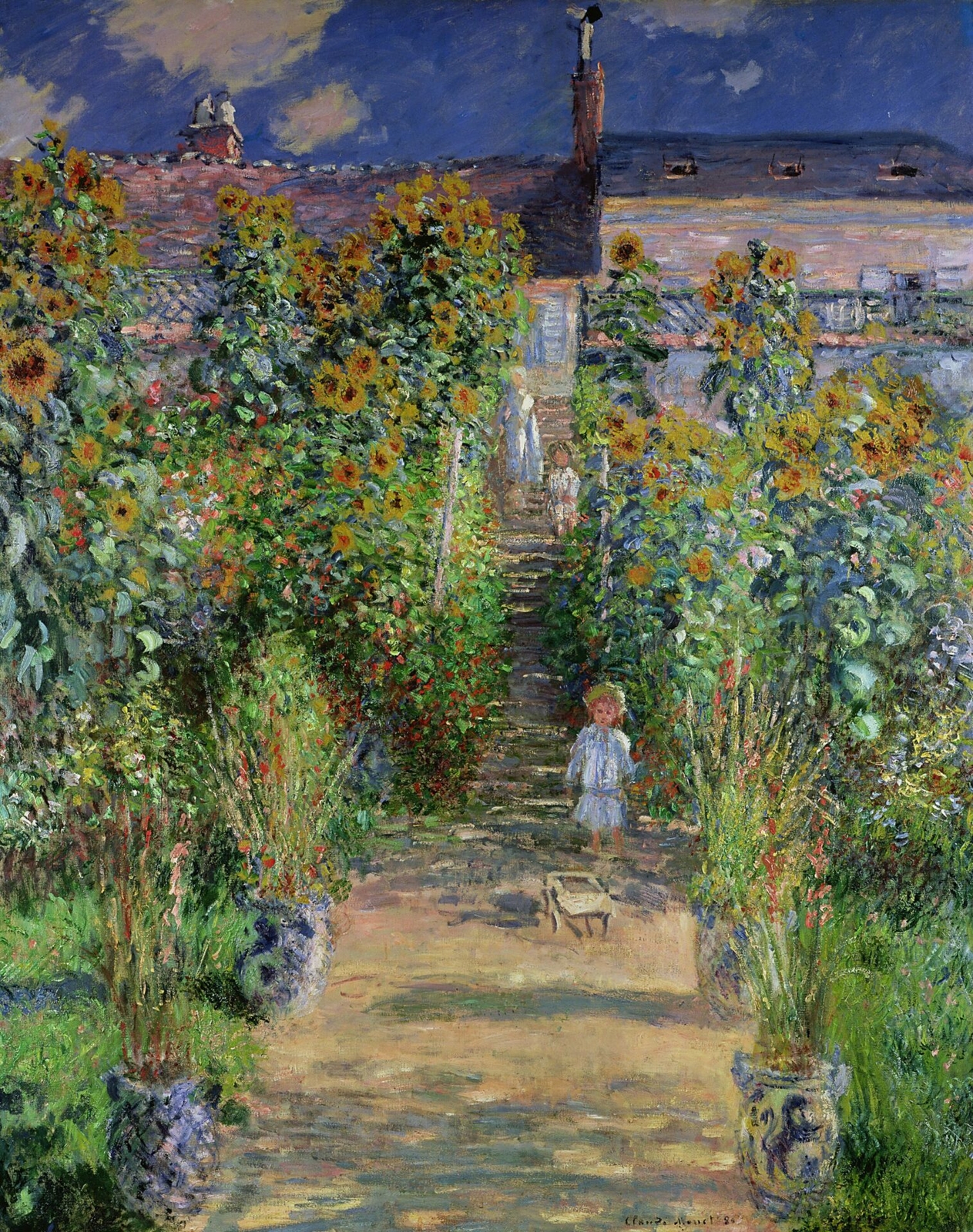 Monet, Claude - The Artist’s Garden at Vétheuil, 1881