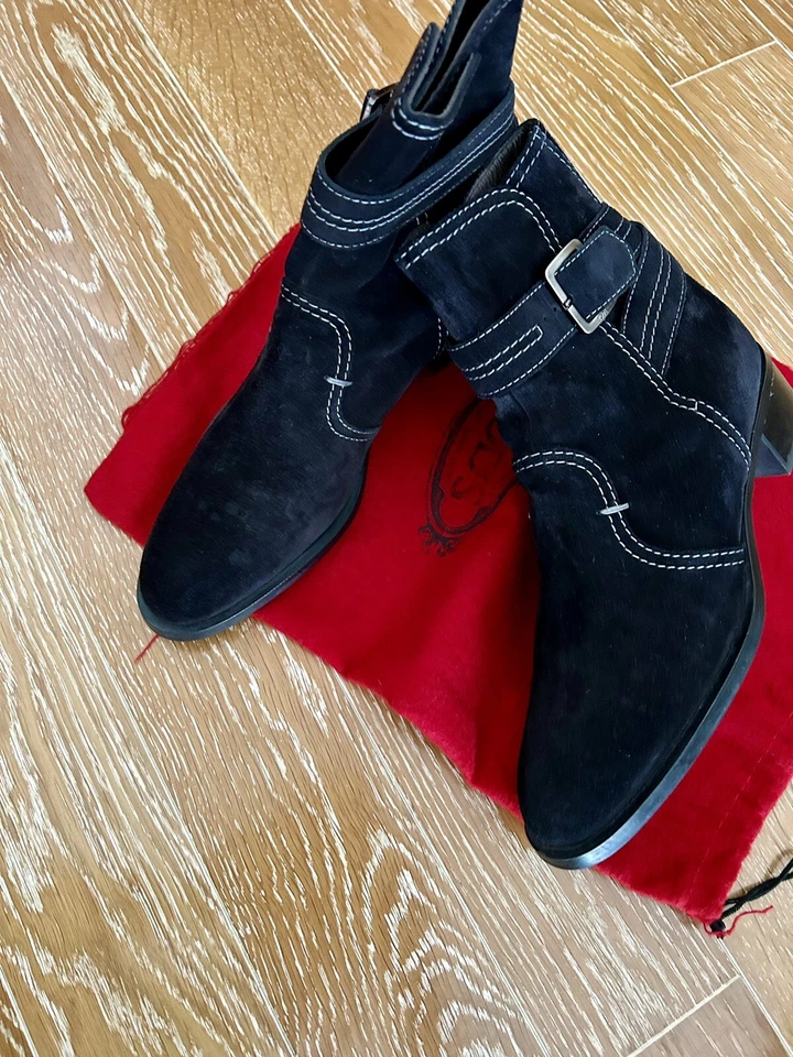 Bottines TOD’S Cuir Velours Noir 36,5 C/neuves - Photo 2/4