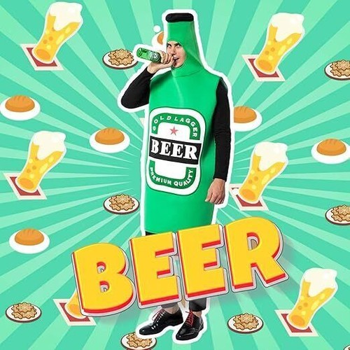 Disfraz de botella de cerveza para hombre adulto juego de rol Oktoberfest traje disfraz de Halloween - Imagen 6 de 9