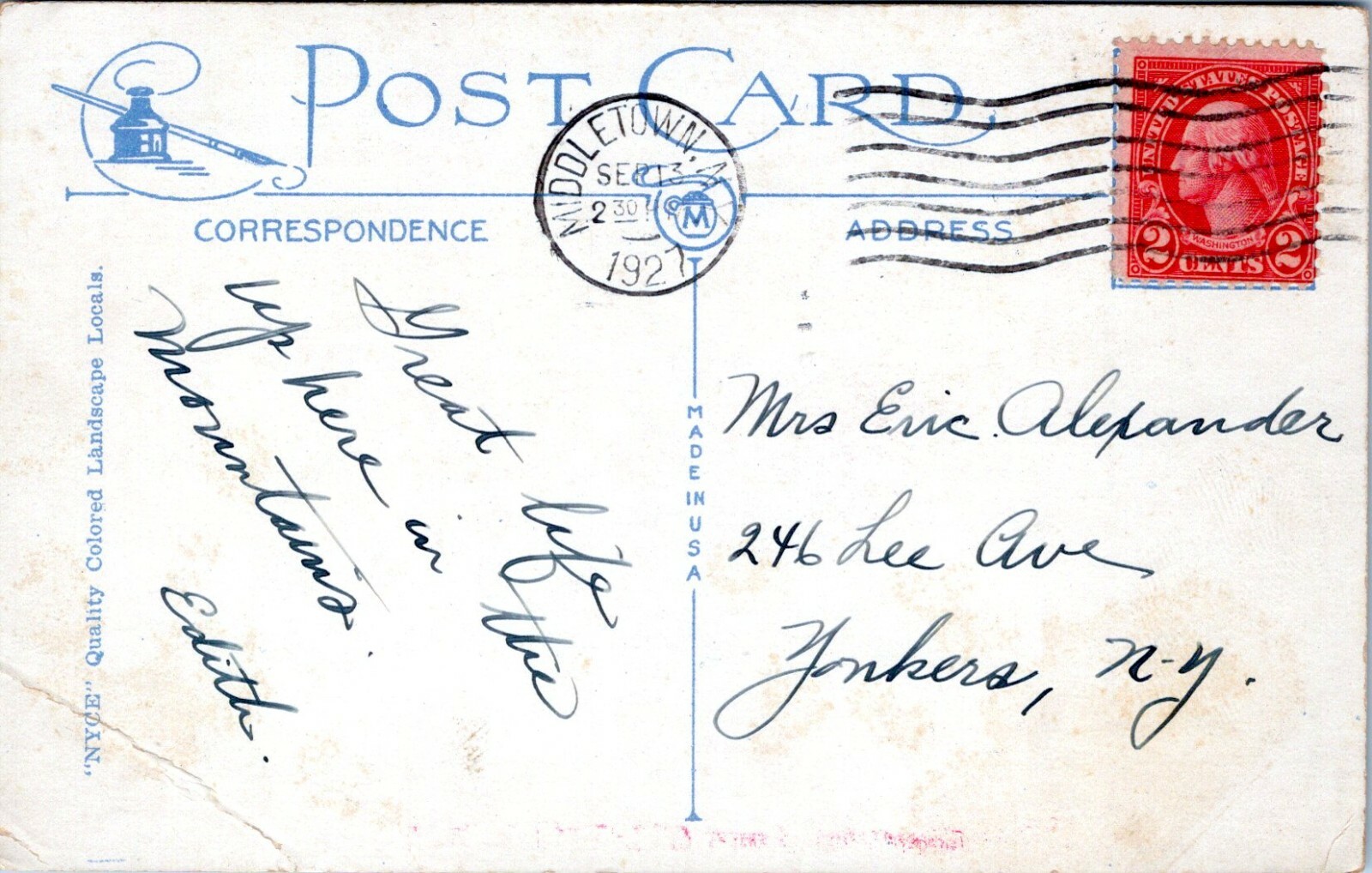 1927 GREETINGS FROM OTISVILLE New York Orange County Postcard DP eBay