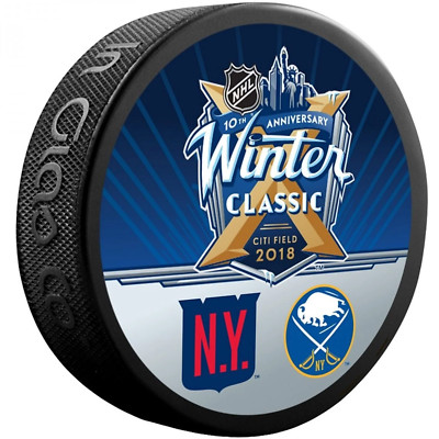 2018 NHL Winter Classic Dueling Collectible Hockey Puck -New York Rangers vs Buf