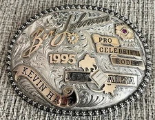 1995 Ben Johnson Celebrity Rodeo  Lazy E Arena  10K Gist Buckle