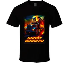 Ghost Trucker Skeleton Semi Truck Driver 18 Wheeler Gift T Shirt