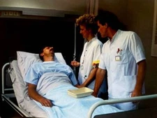 Actor Joep Sertons At Dutch Tv Show Medisch Centrum West Historic Old Photo 2