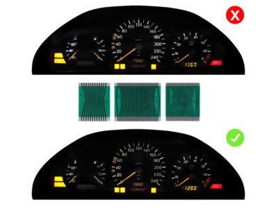 Letronix Mercedes Benz Speedometer Multifunction Display Pixel Repair Film