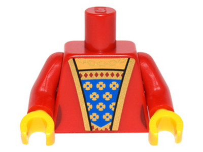 LEGO 973pb2220c01 Queen, Serie 15 Torso weibliche Kontur Kleid mit Blau und Gold