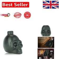 Ceramic Aztec Death Whistle - Screaming Black Skull Whistle for Halloween Fun