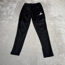 Adidas Pants Mens Small Black Tapered Leg Track Soccer Warm Up Sweatpants