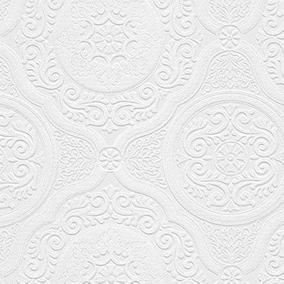 Manhattan Comfort Carter Series Vinyl Textured Paintable Floral Scroll Boarde...