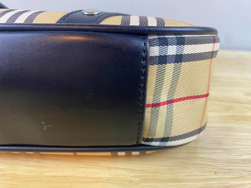 Vintage Burberry London Nova Check Plaid Canvass Shoulder Bag - Picture 13 of 17
