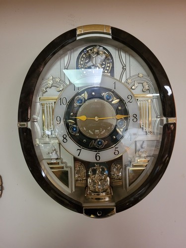 Seiko “Melodies In Motion” Musical Motion Wall Clock #QXM487BRH Tested, Works!