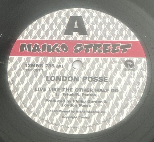 London Posse ~ Live Like The Other Half Do 12" Vinyl Mango 1990 UK Hip Hop EX-EX - Picture 4 of 6