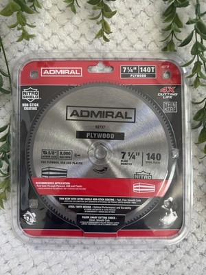 Admiral 7-1/4  140T Circular Saw Blade Plywood Nitro Shield Thin Kerf 5/8 Arbor 