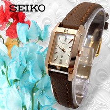 Seiko LUKIA Ladies Watch Pink Gold Model LK Stainless Steel Quartz Edition