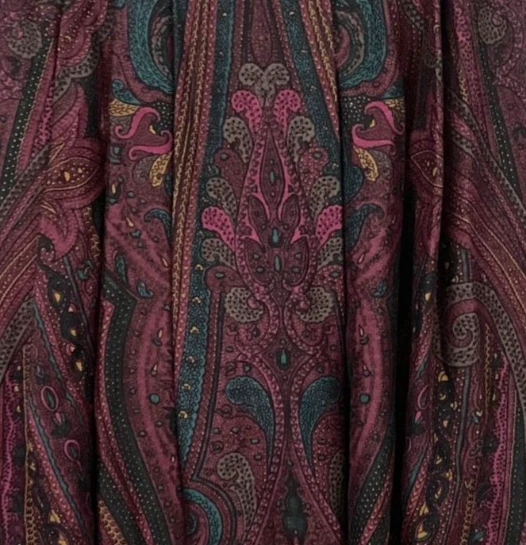 Falda plisada Linda Allard Ellen Tracy de colección para mujer 12 granate cachemira lana/seda Foto 3 de 4