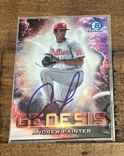 Andrew Painter Signed 2021 Bowman Draft Genesis #GNS-12 -IP Auto GTP - Phillies