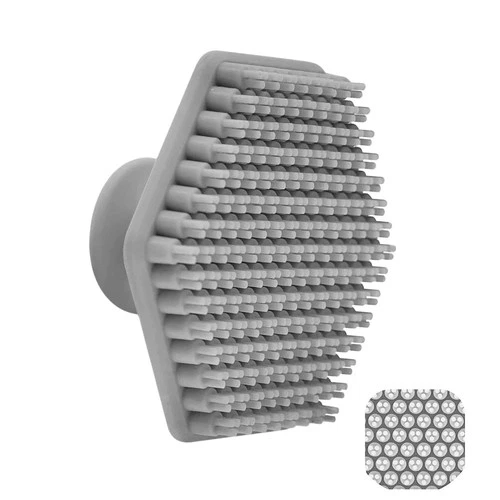 Silicone Face & Body Scrubber Gentle Exfoliating Wash Brush – Grey