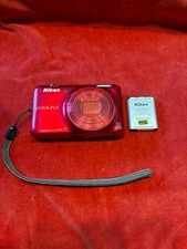 NIKON COOLPIX S6400 Red Compact Digital Camera Tested Working Seller Japan
