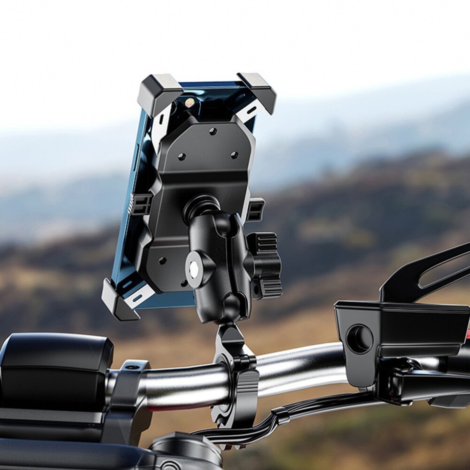 Motorcycle Loading Bracket Bike Motorcycle Handlebar Phone Mount Holder Universal Mobile Stand ...
