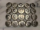20 Kennedy 1968 D Half Dollars 40% Silver Very Good Condition # 2