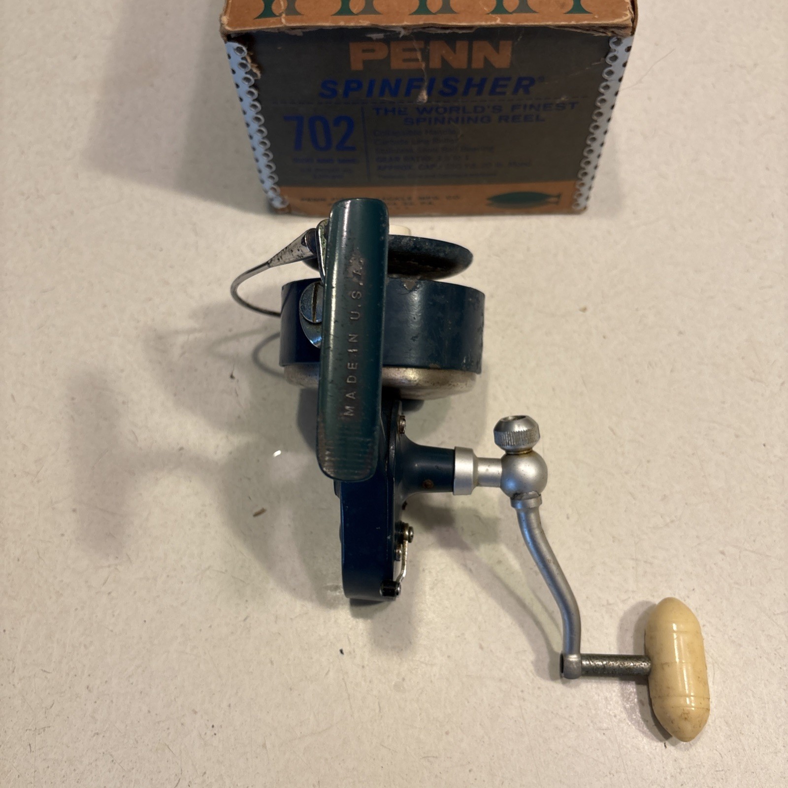 Vintage PENN SpinFisher 702 “GREENIE” Fishing Reel, 1971-1978 - One Owner