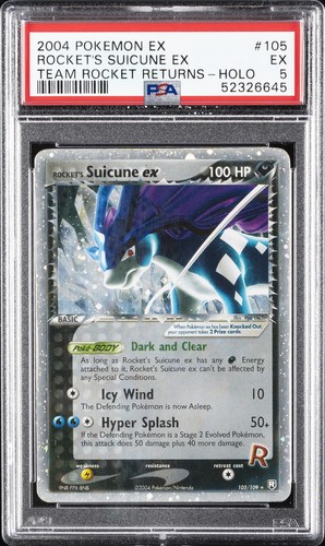 Rocket's Suicune ex graded PSA 5 for sale on eBay