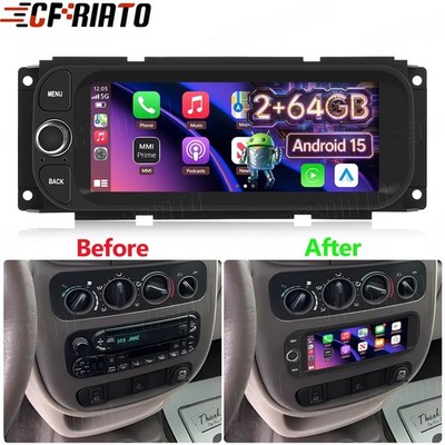 For Chrysler PT Cruiser 2003 2004 2005 Android 15 Carplay Car Stereo Radio GPS