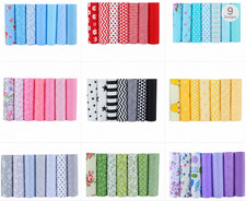 Paquete de tela CraftsFabrics 7 piezas 40x50 cm de ancho multi estampado algodón cuarto de grasa