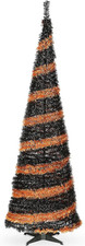 7.5 Ft Halloween Pop-Up Tree in Vibrant Orange and Black Colors