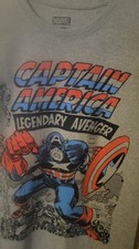 Marvel Kids early teen sz S T Shirt Captain America Legendary Avenger gray S Sle