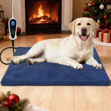 Dog Heating Pad,28 18 in Heated Dog Bed with Constant Heat  Auto Modes  MET U...