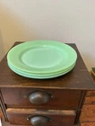 3 Vintage Fire King Jadeite 9" Dinner Plates Restaurant Ware Shiny Nice! 1948-50