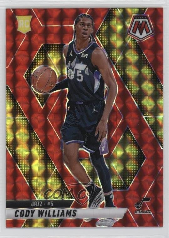 2024-25 Panini Mosaic Rookies Red Mosaic Prizm Cody Williams #207 0jr6