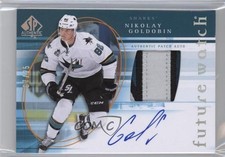2015-16 SP Authentic 7/25 Nikolay Goldobin #R75 Patch Auto 2r7