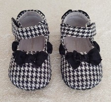 Pediped Originals, Black White Houndstooth Mary Jane, 12-18 Mos.