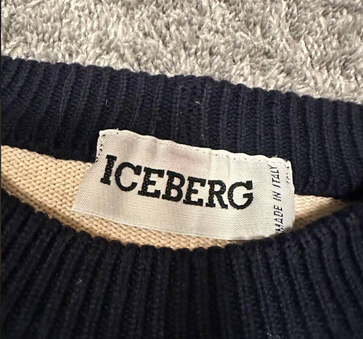 Iceberg History Donald duck Sweater Knit Vintage Made in Italy