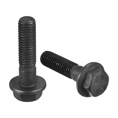 M10x40mm Hexagonal Bride Boulons6pcs 10.9 Grade Carbone Acier Hexagone Tête Vis - Photo 1/4