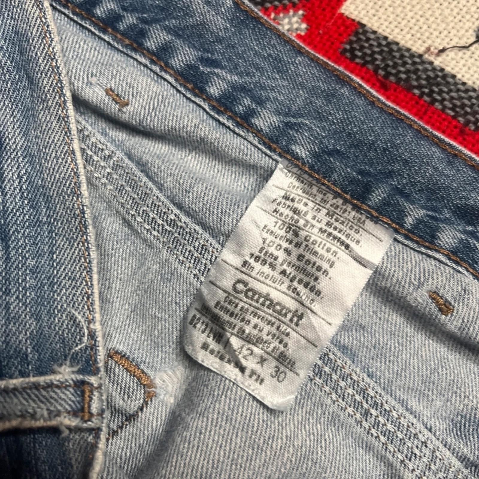 Vintage Carhartt Men’s Blue Straight Leg Denim Jeans | 40W 30L image 3