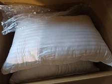 White Striped Bed Pillow Set