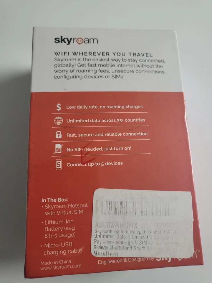 Skyroam Global Personal Wifi Hotspot Brand New Unused - Image 2 of 3