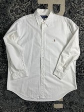 Vintage RALPH LAUREN Yarmouth Button Front Dress Shirt 90s Polo SZ 16 1/2 34