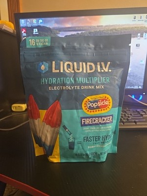 Liquid IV Hydration Multiplier, 16 Serving Stick Packs Popsicle Firecracker