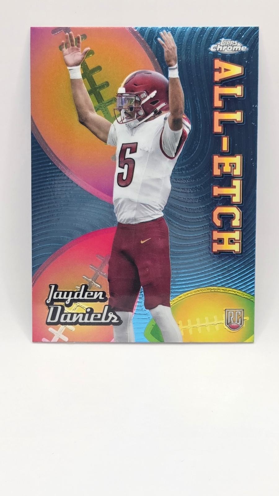 2024 Topps Chrome #CAE-JD Jayden Daniels Chrome All-Etch Refractor